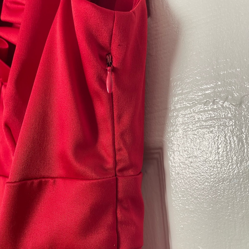 Jessica Howard Vibrant Red Ruffled Mini Dress - Picture 7 of 11